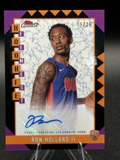 2024-25 Topps Finest Rookie Auto Autograph Ron Holland II, Ron Holland Black /25
