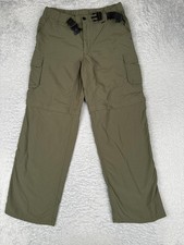 Boy Scouts Of America Pants Mens Small Green Nylon Switchback Convertible Cargo
