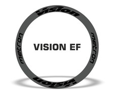 Vision Metron EF Set Adesivi Ruota Decalcomania Cerchi Bici Strada Nero