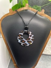 28  Cord Sweater Necklace With 2  Acrylic Pendant New Free Ship B5586