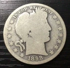 1898-O Barber Silver Half Dollar, AG/G. STC! F90