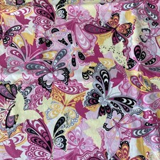 Fabric with Butterfly design Total: 24 x 53 Blended Material