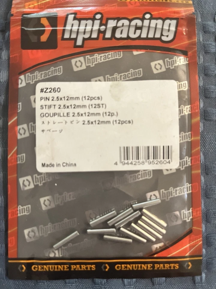 NEW HPI Savage Super Firestorm Pin 2.5x12mm (12Pcs) Z260 Hobby Car Part - Image 2 of 3