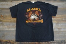 Vintage Harley Davidson T-Shirt Denali Wasilla Alaska Mens 2XL Made in USA