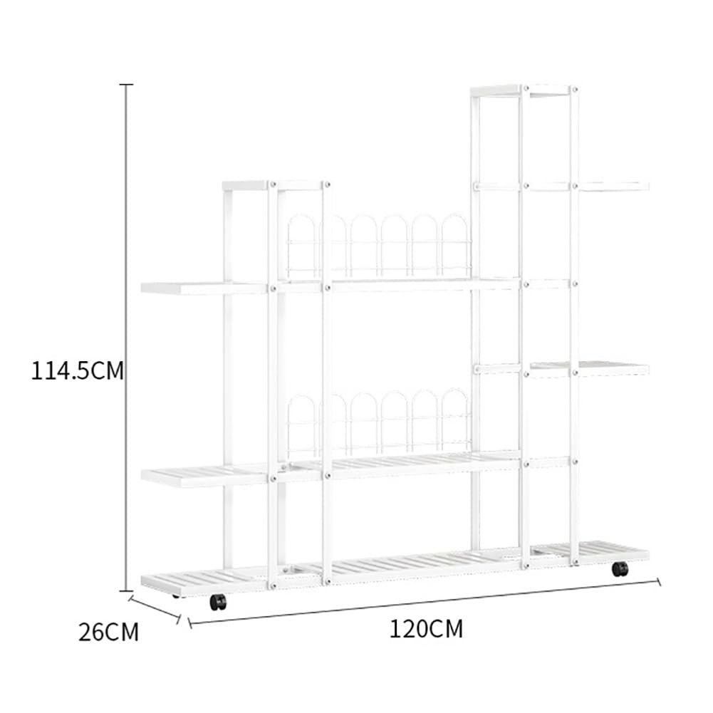 Heavy Duty Plant Stand Ladder Flower Pot Holder Rack Metal Shelf Indoor Outdoor