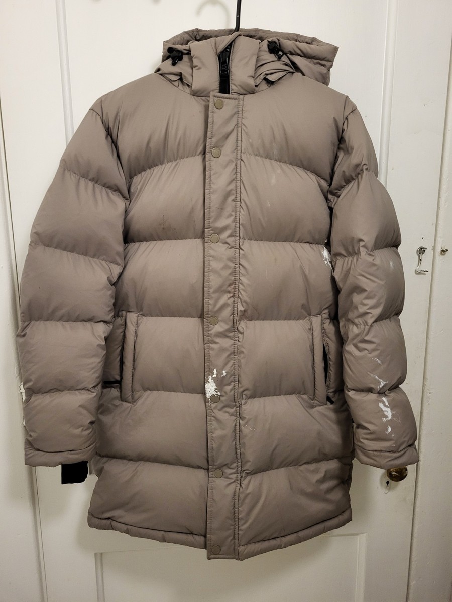 Aritzia TNA Super Puff Long Puffer Jacket 700 Down Brown Extra