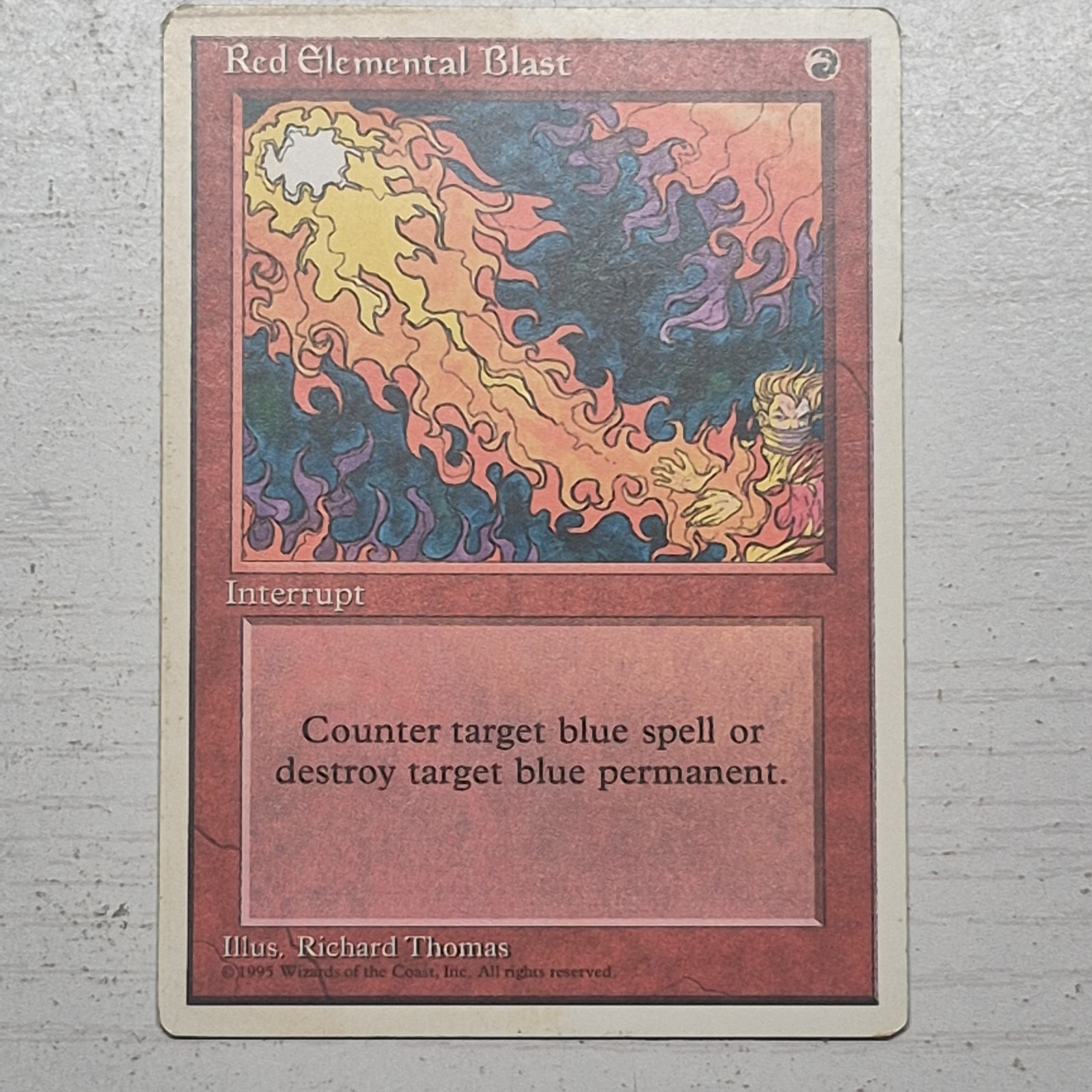MTG Red Elemental Blast 4th Edition Regular Common