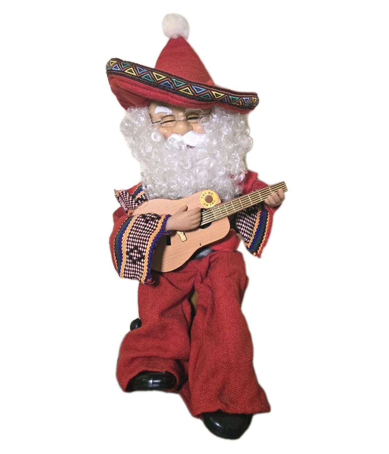 Vintage Holiday Time Singing Animated Santa Claus Cantante Animado- For Parts 