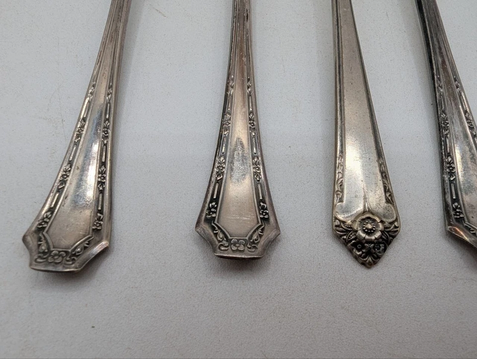 Лот 7 посеребренные длинные вилки аперитив оливки сервировка антипасти ужин AN36-8 - Изображение 4 из 4