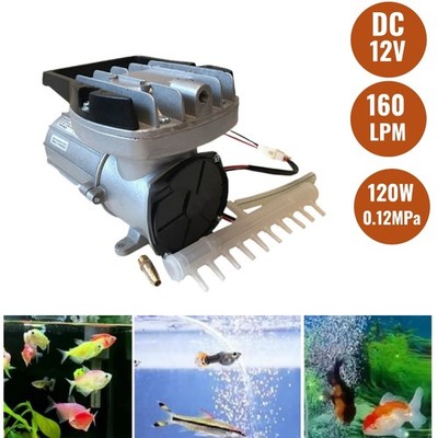 Diaphragm Air Pump, Compressor Boyu Aquarium Pond DC12V 160LPM 120W Hydroponics