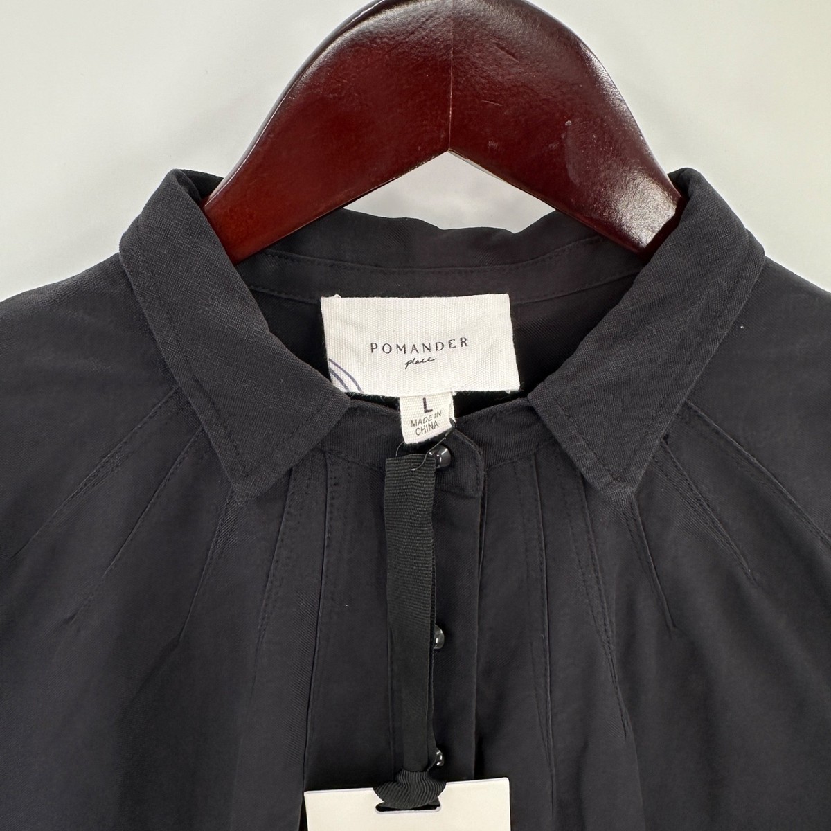 Pomander Place by Tuckernuck Black Polly Dress sz L Large NWT Boxy Shift  Mini | eBay