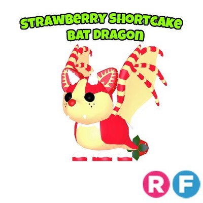 Strawberry shortcake bat dragon Fly/Ride Adopt me