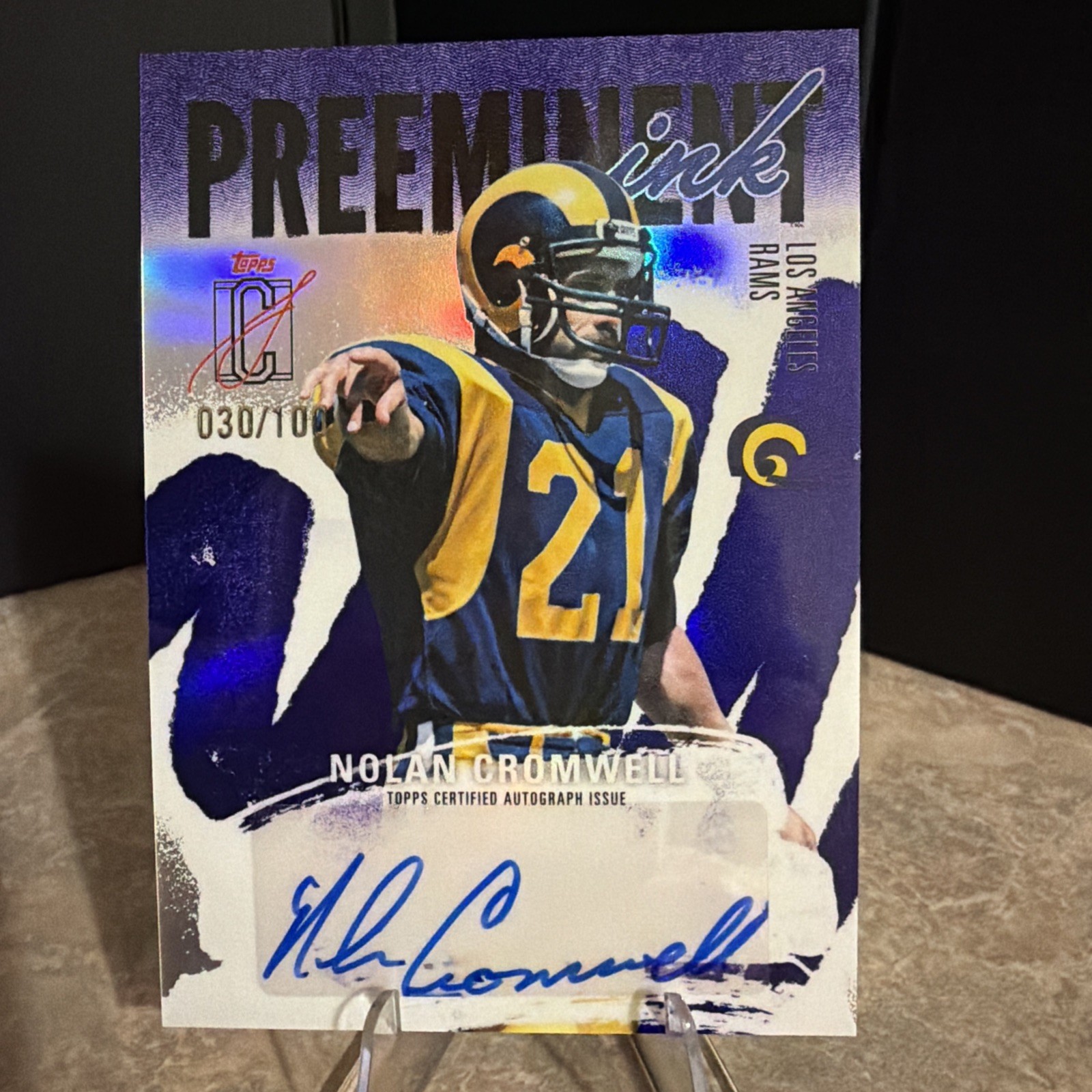 2025 Topps Signature Class - Preeminent Ink Auto Nolan Cromwell Purple /100