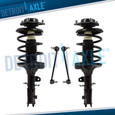 Front Struts w/Coil Springs + Front Sway Bars for 2004-2009 Kia Spectra Spectra5