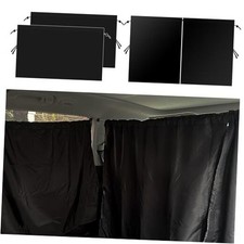 3PC Curtain Set for Car Windows, Sun Shade Side Window Privacy 3PC-Black