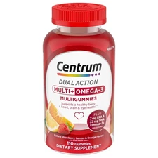 Multivitamin gummies containing vitamins B, C, and E, 110 gummies per pack.