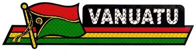 Pack Of 24 Vanuatu Flag 3''x12'' Reflective Decal Bumper Sticker DCX-250