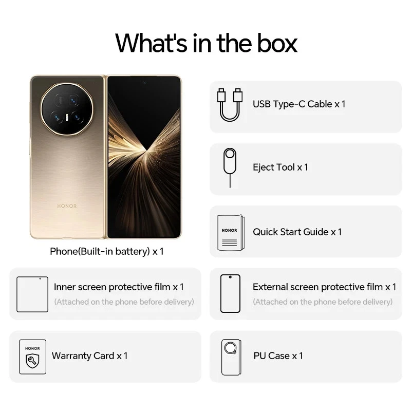 HONOR Magic V5 5G Dawn Gold 16GB+512GB Foldable - Image 2 of 4