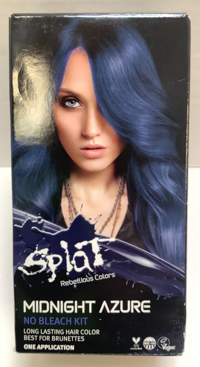 Splat Semi-Permanent Hair Color No Bleach Kit, Midnight Azure, Lot