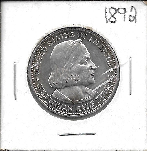 1892 World's Columbian Exposition Half Dollar Great Eye Appeal