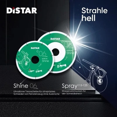 Distar DIAMANTTRENNSCHEIBE 1A1R 125mmX0,6X6X22,23 SHINE !!!