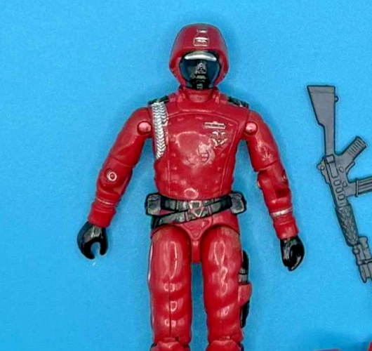 Boneco Cobra Crimson Guard v1 1985 Vintage G.I. GI Joe 3.75 ARAH *100% completo - Imagem 2 de 3
