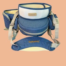 Gabesy Baby Hip Waist Seat Carrier Blue Adjustable Strap With Storage Pockets