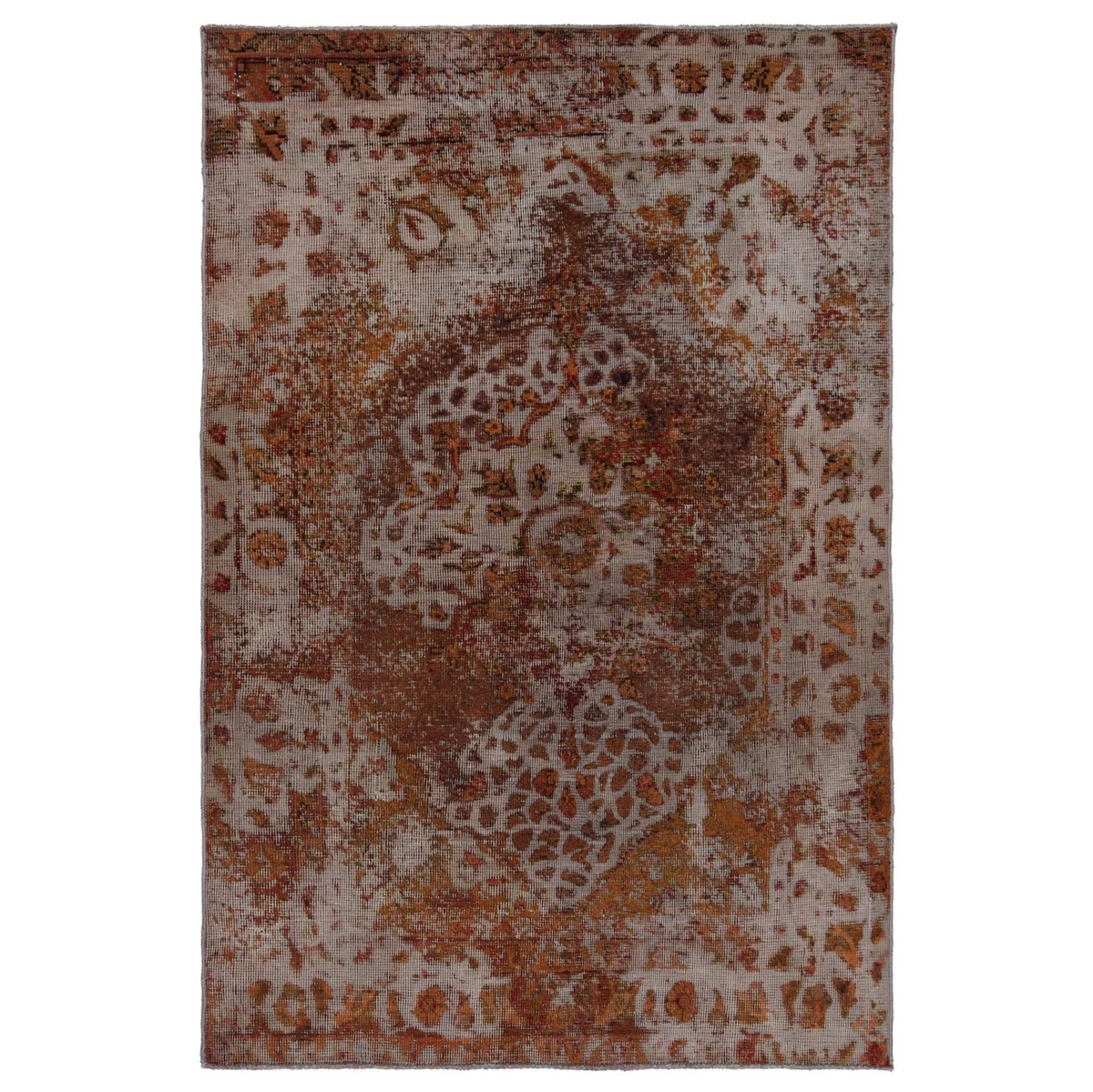 Tpis turc d'ppoint trditionnel à motifs géométriques 3,4 x 63,3 m