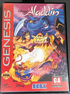 Disney's Aladdin (Sega Genesis, 1993) NTSC-U/C Platformer, Manual Included GA