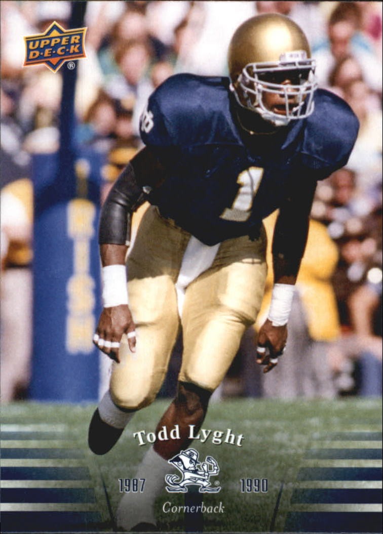 2013 Upper Deck Notre Dame #53 Todd Lyght - FB
