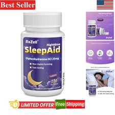 Fast-Acting Sleep Aid Softgels - 220 Count, Non-Habit Forming Restful Nights