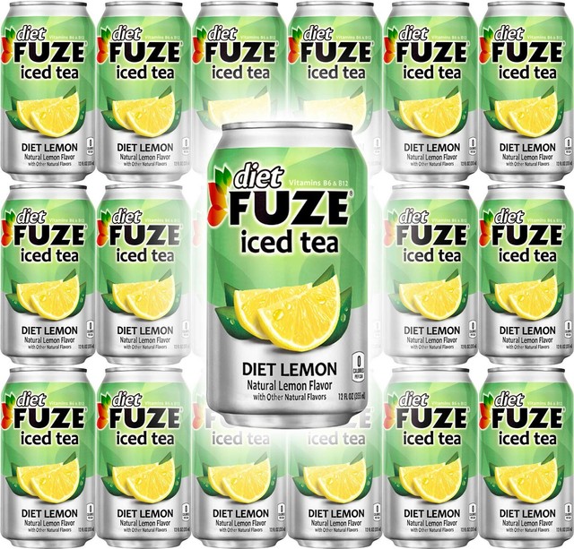 FUZE Diet Lemon Iced Tea, 12oz Can Pack of 20, Total of 240 Oz for sale