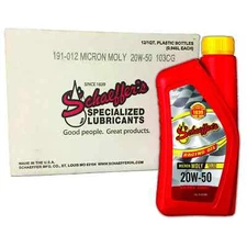 Schaeffer Lubricants 191 - 20W50 Micron Moly Racing Oil 12QT Case