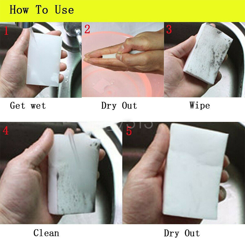 50/100/200PCS Magic Sponge Eraser Cleaning Multi-function Foam Melamine Cleaner — image 4