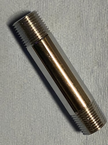 3/8 Zoll x 3 Zoll poliert verchromt Rohrverschraubung Brustwarze - Bild 3 von 3