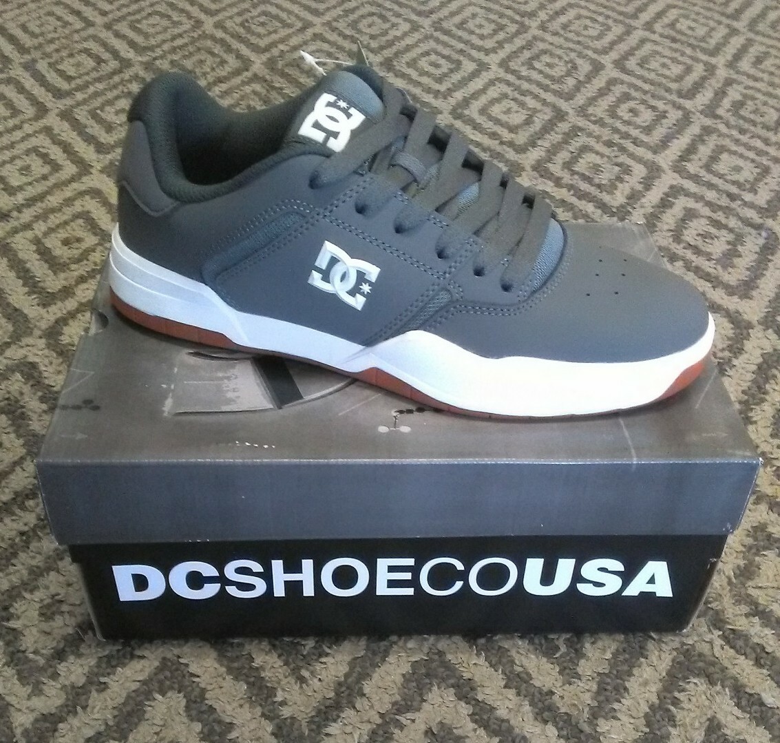 DC shoes Central Grey/White Mens 10.5 