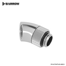 8 Pcs Barrow G1/4 Angled 45 Degree Rotary Fitting Male to Female Sliver Nickel