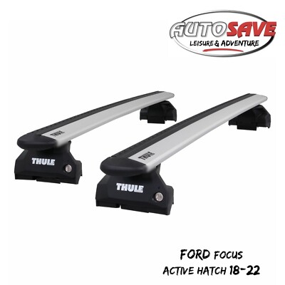 Thule Aluminium WingBar Evo Silver Roof Bars for Ford Focus Active Hatch 18-22