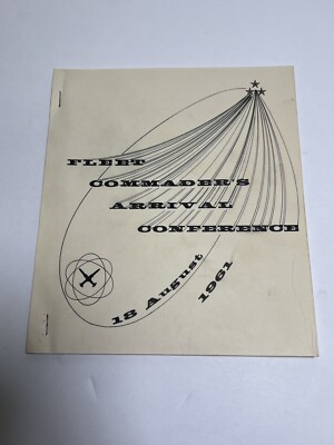1961 US Navy Fleet Commander's Arrival Conference Brochure 6th Fleet