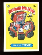 1985 Garbage Pail Kids OS1 Series 1 #10a Tee-Vee Stevie Matte back - NM