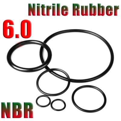 O Ringe Nitrilkautschuk Öl Resistent Draht Durchmesser 6.0mm Dichtring Schwarz