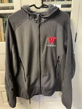 Wisconsin Badgers Men’s North End Sport Fleece Hooded Jacket Full Zip Size XL VG