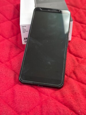 Google Pixel 3 - 64 GB - Just Black (Unlocked) with case and Screen Protector