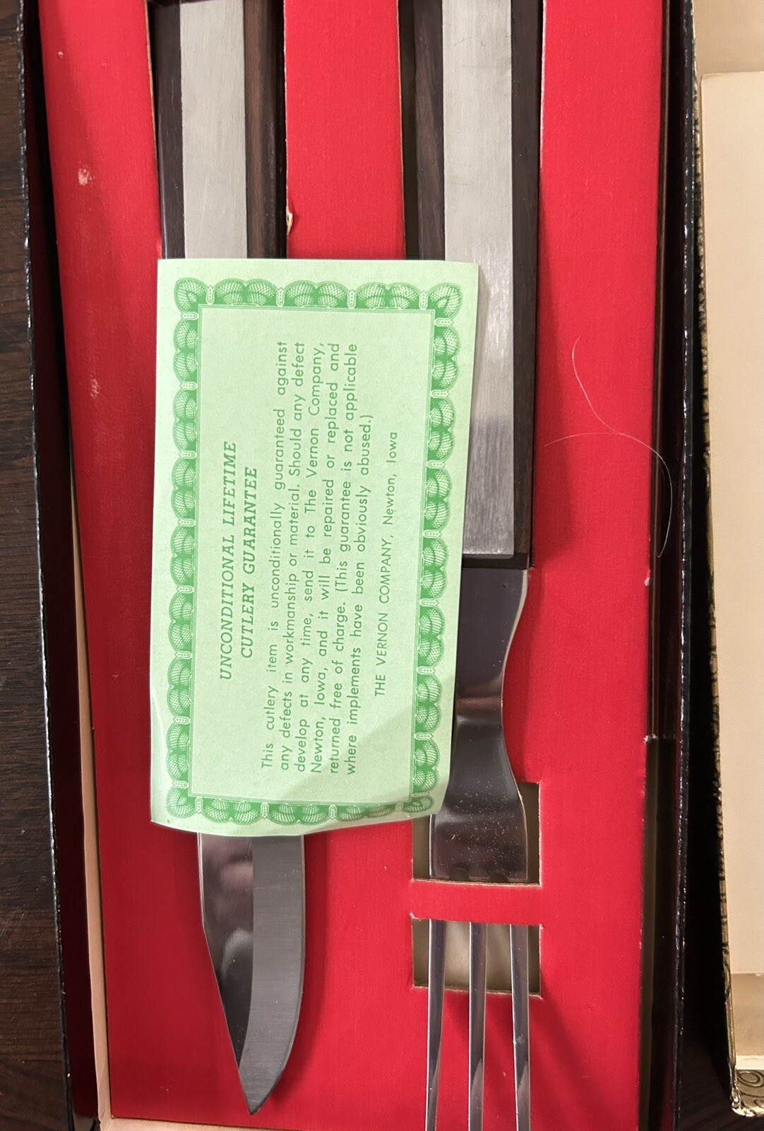 Vtg Vernco Utility Knife And Fork Set Carving Set Original Box Stainless Japan eBay