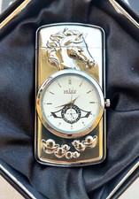 Accendino a Fiamma Ossidrica Con Orologio Incorporato Jet Flame Anti vento a Gas