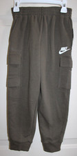 NWT Nike Preschool Club Fleece Cargo Boy's 6 Khaki Green Joggers Sweatpants