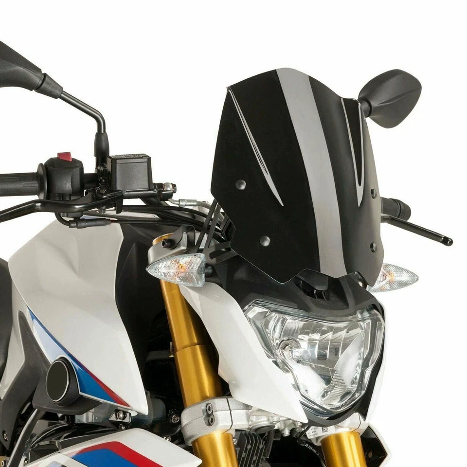 WOLFLINE Motorcycle Front Windshields Deflector For BMW G310R 2016-2024 Black Foto 3 de 4