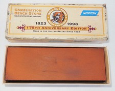Norton India Alundum Bench Stone - Coarse/Fine Sharpening Stone, 1x2x6 Inches