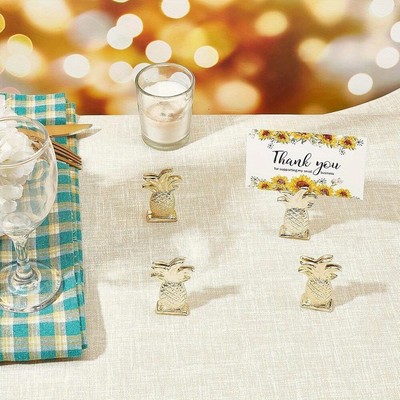 6pcs golden Pineapple Place Card Holder Creative Pineapple Position Card Holder