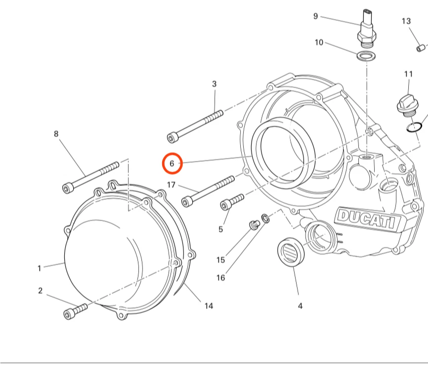 DUCATI 998 FULL DRY CLUTCH O-Ring oring OIL SEAL SET INCLUDES 88641731A - Image 2 of 4